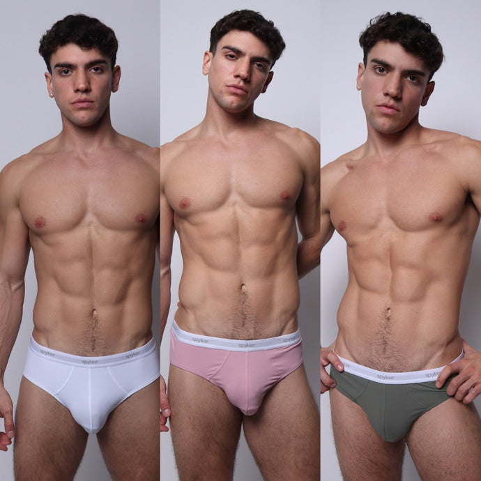 3 pack essential brief multi color - spyker studio